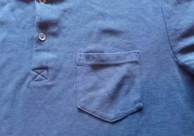 7. Снимка на Синя мъжка риза без яка с дълъг ръкав Livergy №48 - 50