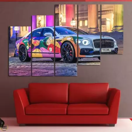 5. Снимка на Декоративно пано - картина за стена от 5 части - Bentley Uni