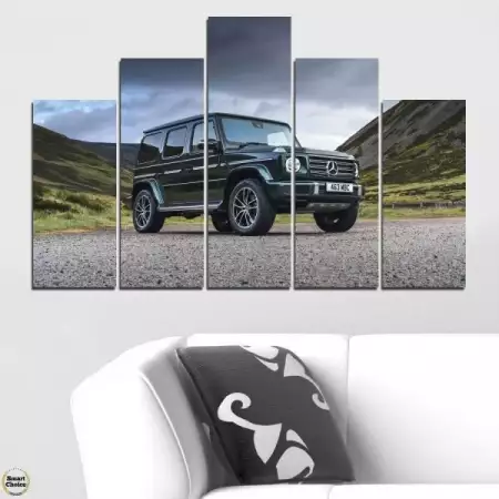Декоративно пано - картина за стена от 5 части - Mercedes - Be