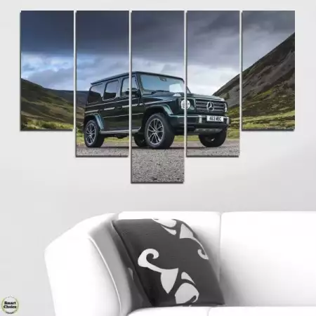 Декоративно пано - картина за стена от 5 части - Mercedes - Be