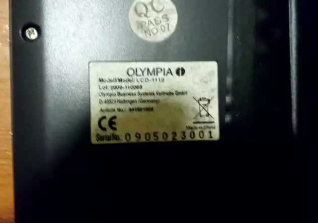 Olympia LCD 1110 джобен калкулатор с калъф - сребрист