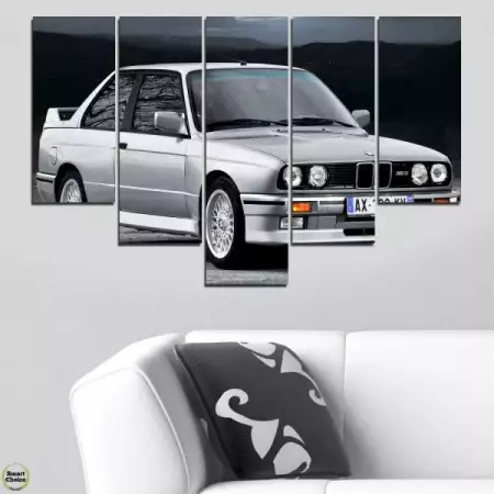 Декоративно пано за стена от 5 части - BMW M3 Evolution от 1