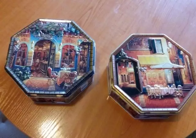 Метална кутия за бисквити с картини на Viktor Shvaiko