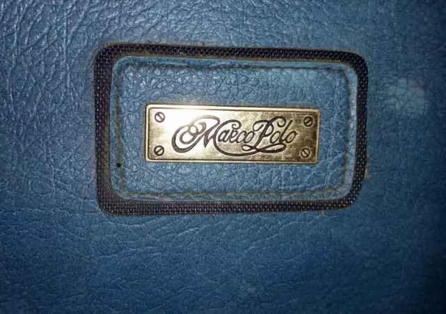 4. Снимка на Куфар естествена кожа - Марко Поло син Marco Polo Suitcase