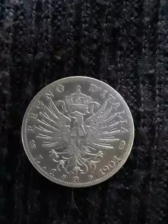 Монета 1 лира от 1901г.