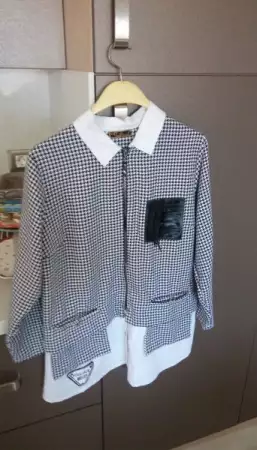 1. Снимка на Дамска блуза тип сако с риза - черно и бяло Life adrenalin