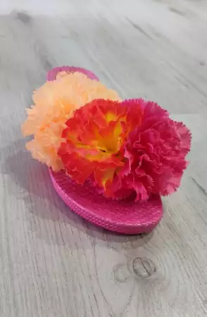 3. Снимка на Дамски чехли с цветя