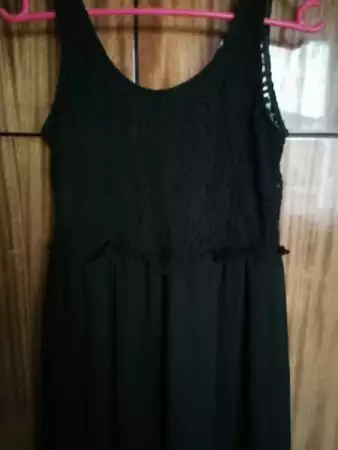 2. Снимка на Черна лятна дълга рокля
