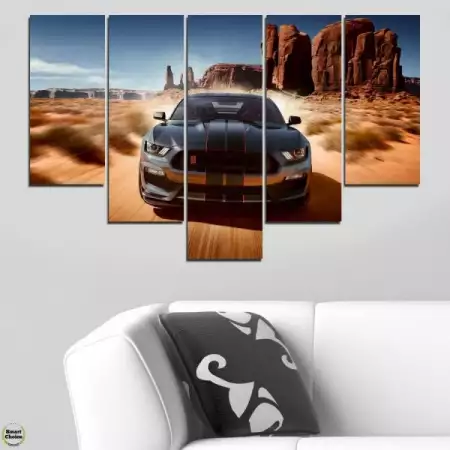 Декоративно пано - картина за стена от 5 части - Ford Mustan