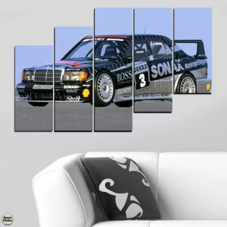 5. Снимка на Декоративно пано за стена от 5 части - Mercedes - Benz 190 E 1