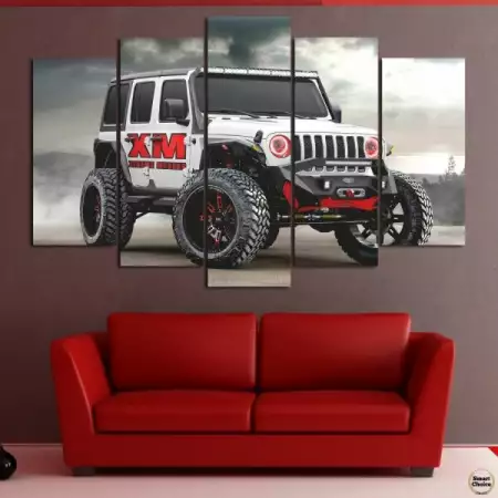 Декоративно пано - картина за стена от 5 части - Jeep Wrangl