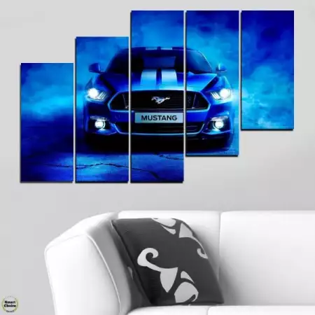 5. Снимка на Декоративно пано - картина за стена от 5 части - Ford Mustan