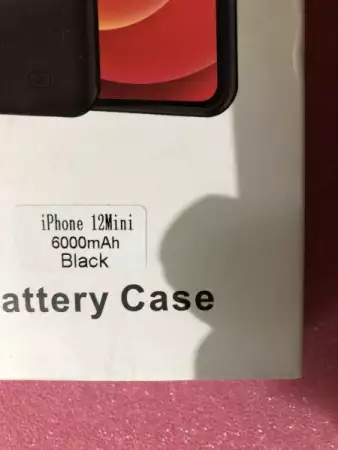 2. Снимка на iPhone 12 mini power case. Калъф с батерия 6000mAh Батерия 
