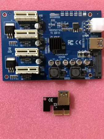 1. Снимка на PCE4PCE - A01 PCI E разширителна платка, преходник PCI - E card