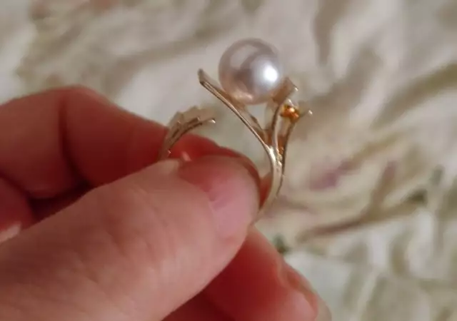1. Снимка на Многослоен пръстен с голяма перла