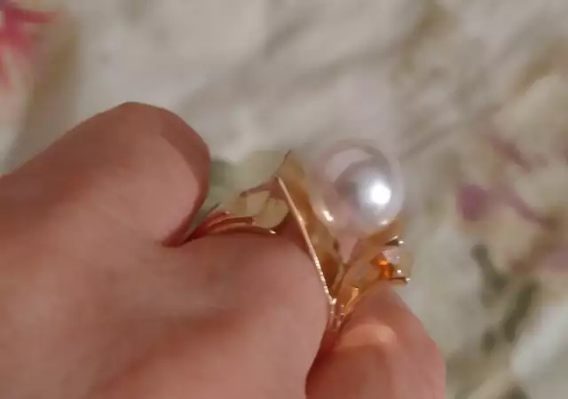 3. Снимка на Многослоен пръстен с голяма перла