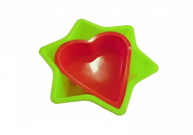 4. Снимка на Силиконови форми за кекс 2 броя - звезда и сърце
