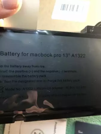 2. Снимка на Mackbook Pro 13 инча батерия А1322