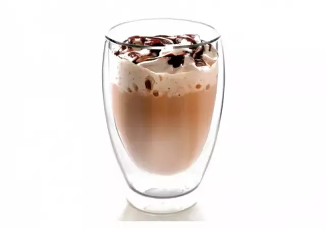 1. Снимка на Голяма двустенна термо чаша за кафе и алкохол - 350 мл