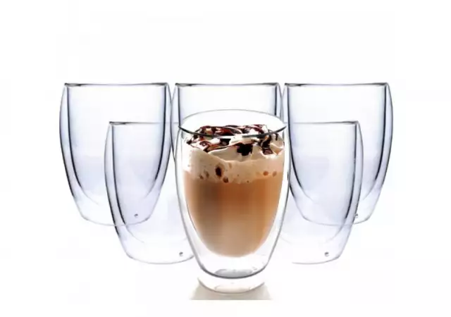 4. Снимка на Голяма двустенна термо чаша за кафе и алкохол - 350 мл