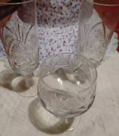 Лот 3 кристални чаши