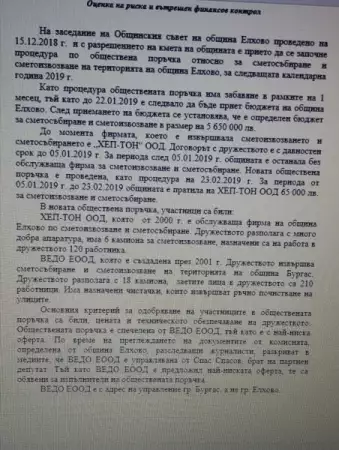 3. Снимка на Курсова работа по Оценка на риска и вътр. фин. контрол