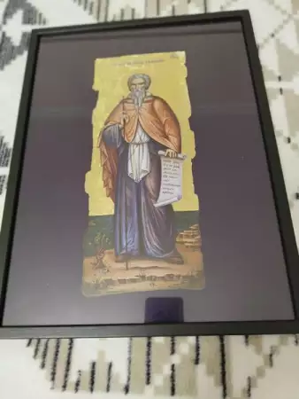 Икона на Свети Иван Рилски - репродукция с рамка и стъкло