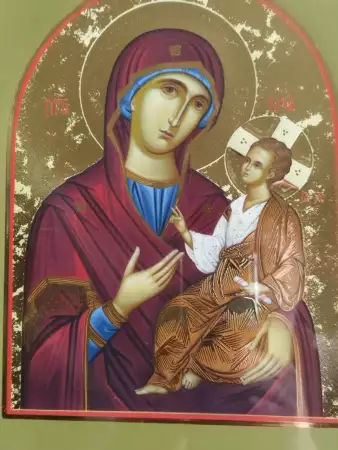 Икона на Света Богородица - Одигитрия - Пътеводителка 26х35с