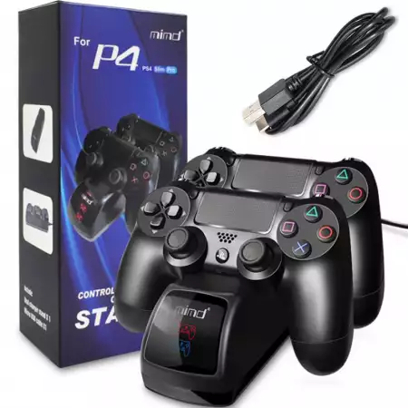 Стойка и зарядно за PS4 джойстици (dualshock), модел P4