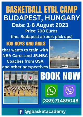 Баскетболен камп за млади таланти в Будапеща