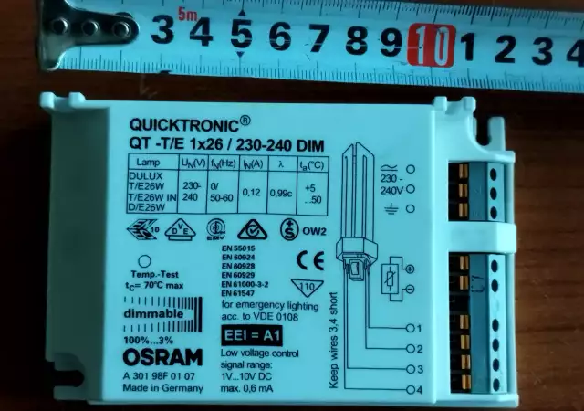 5. Снимка на Електронен запалване баласт дросел Osram Quicktronic QT - T E