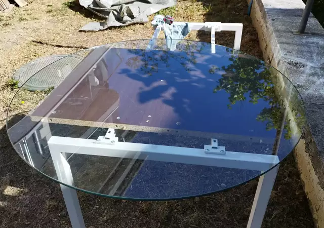 5. Снимка на Темпериран - закален стъклен плот за кръгла маса, 1300 мм