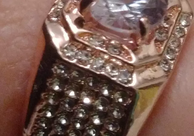 Масивен пръстен с диамант и цирконий