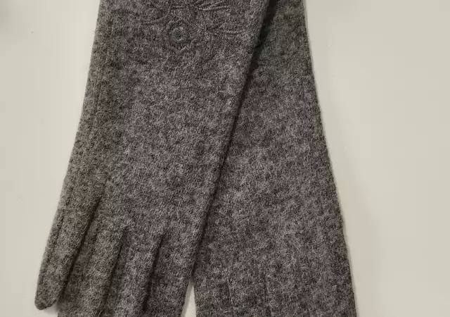 Дамски ръкавици кашмир в сив цвят - 9