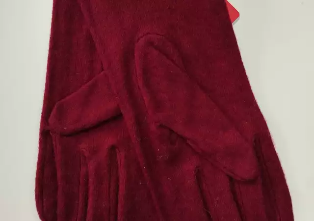 Дамски ръкавици кашмир в червен цвят - 10