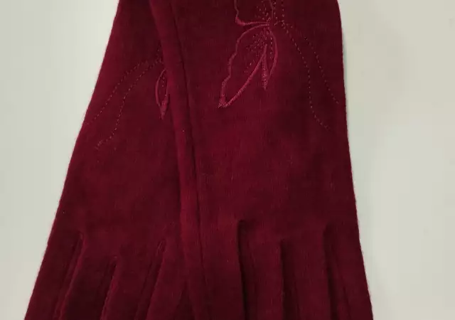 3. Снимка на Дамски ръкавици кашмир в червен цвят - 10