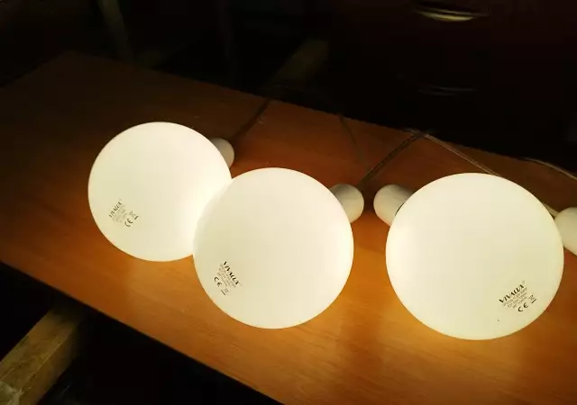 6. Снимка на LED лампи филаментни, опал G125 VIVALUX 3бр с фасунги