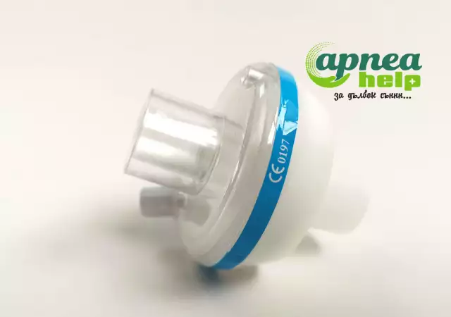 1. Снимка на CPAP - Поленов филтър за тръба