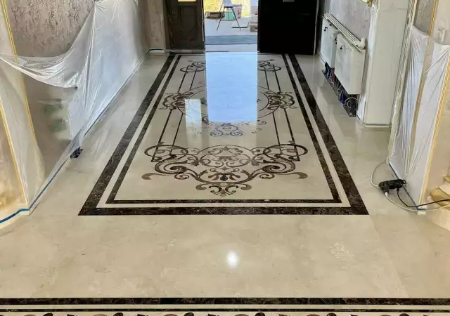 Диамантено шлайфане на подове от мрамор и мозайка