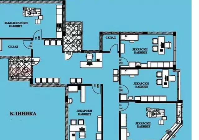 Медицински център с 5 бр. Лекарски кабинети център Варна