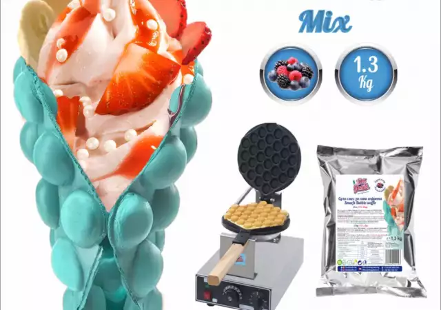 Суха смес за сини гофрети Smurfs bubble waffle