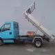. Снимка на Транспортни услуги с бус, самосвал и камион с падащ борд