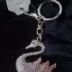 . Снимка на Лебед инкрустиран с кристали - ключодържател - висулка