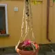 . Снимка на Поставка за саксия цветя от канап и пана от канап макраме