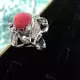 . Снимка на модел 186 Сребърен пръстен с розов корал Изключително модерн