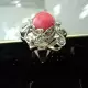 . Снимка на модел 186 Сребърен пръстен с розов корал Изключително модерн