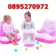 . Снимка на Надуваем Комплект Надуваема Маса и Кресла В розово за момиче