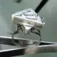 . Снимка на модел 318 Изработен от масивно сребро дамски пръстен с аплик