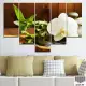 . Снимка на Декоративно пано за стена с бяла орхидея, Дзен камъни и бамб