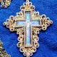 . Снимка на Нагръден архиерейски кръст сребро злато камъни емайл